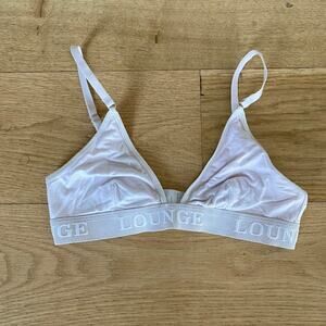 Lounge Logo Bralette in Nude Blush